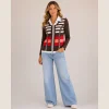 Kalisson Brown Stripe Zip Top