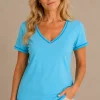 Kalisson Turquoise Cotton T-Shirt