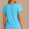 Kalisson Turquoise Cotton T-Shirt