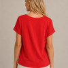 KAV2690 Kalisson Red Cotton Top