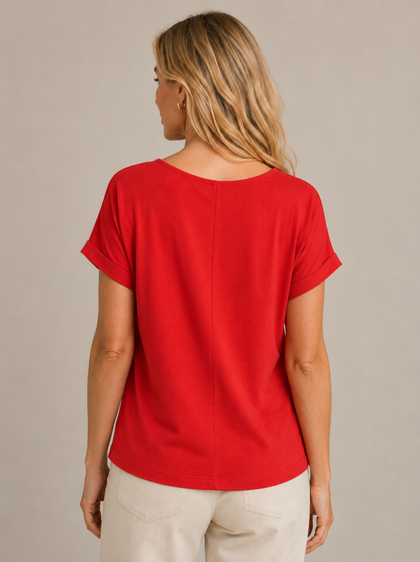 KAV2690 Kalisson Red Cotton Top