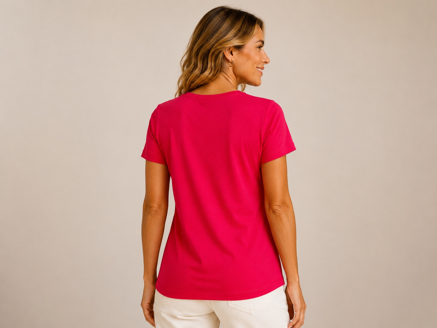 4DC77B3A-D28D-4850-9AC8-F1119B567A4F Kalisson pink floral cotton t-shirt with floral front print.