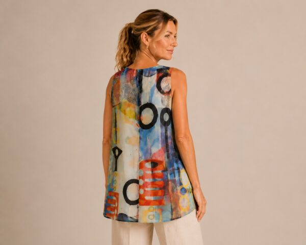 Kalisson floral print cotton T-shirt with decorative applique