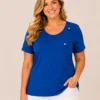 BAGV2617-01-upperbody Bagoraz plus size blue cotton blouse