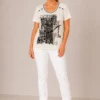 BAGV2619-03-full-body Bagoraz beige plus size cotton top with abstract print