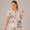 BAGV2620-01-front-upperbody Bagoraz safari print plus size top beige