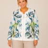 BAGV2628-01-front-upperbody Bagoraz printed polyester plus size zip jacket blue green floral