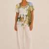 D2F50641-A95D-42E8-ADCF-D29EC310DC61 Kalisson Green Abstract Print Cotton T-Shirt