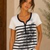 KAV26150-01-front Kalisson navy stripe floral print cotton top
