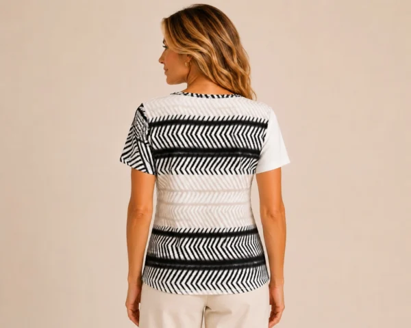 KAV26166-02-back Kalisson abstract print cotton top black and white