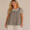 Kalisson Cotton Layered Tunic Beige