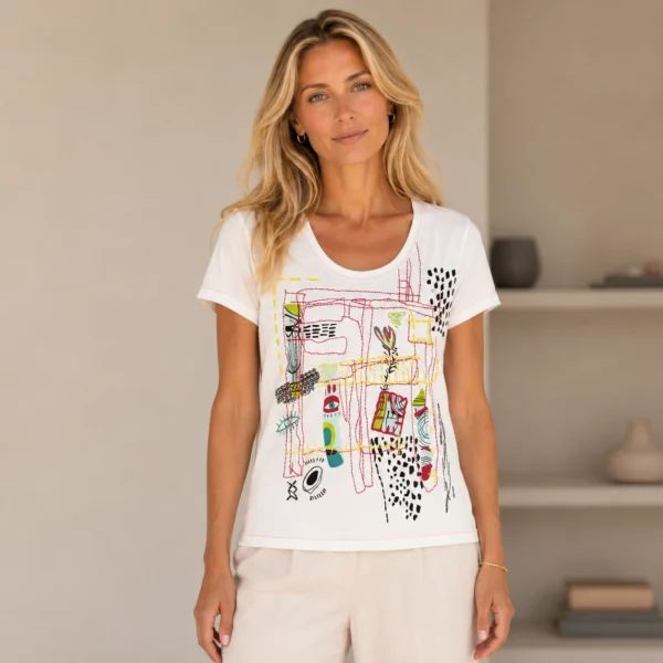 KAV26191-01-front Kalisson abstract print cotton t-shirt