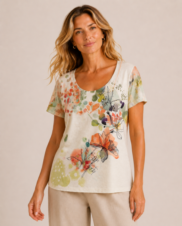 KAV26199-01-front Kalisson floral print cotton top