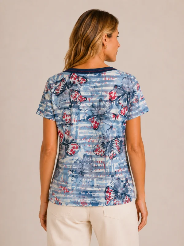 KAV26261-02-back Kalisson butterfly print cotton top