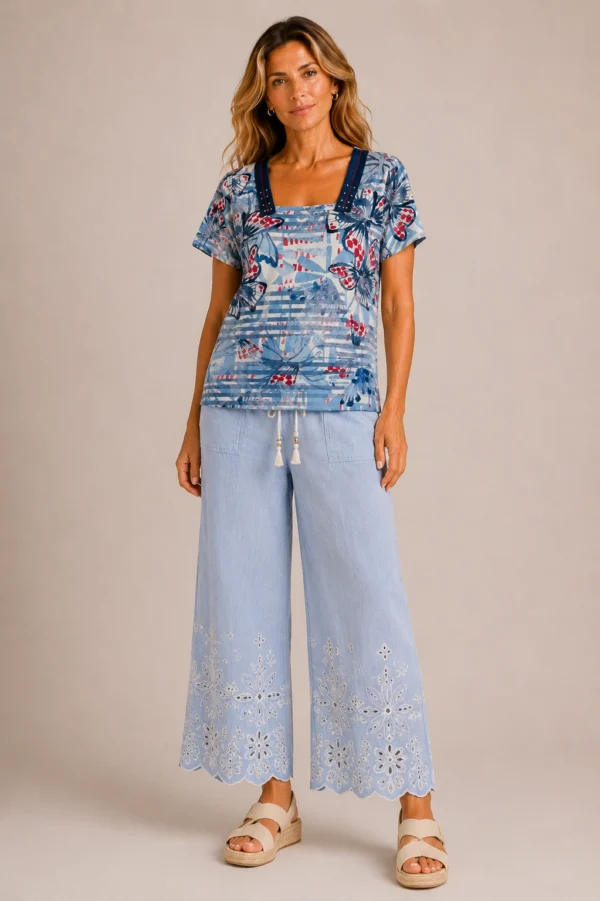 KAV26261-03-full-body Kalisson butterfly print cotton top