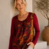 KAV2642-01-front Kalisson Floral Print Long Sleeve Top