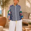 KAV265-01-front Kalisson printed zip jacket multicolour