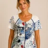 KAV2654-01-front Kalisson abstract print cotton top