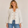 KAV2662-01 Kalisson linen cotton jacket beige