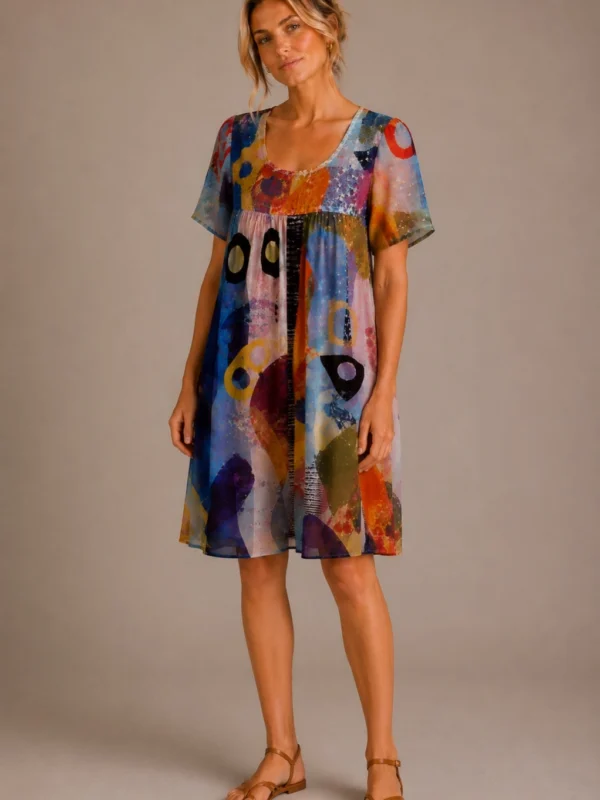 Kalisson Colourful Abstract Print Dress