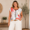 Abstract print plus size top