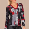 01kalisson-graphic-print-v-neck-top.webp Kalisson graphic print V-neck long-sleeve top in black, red, white and grey
