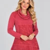 01-kalisson-ka-7899-pink-lace-tunic-upper-body Kalisson pink lace tunic front upper body view