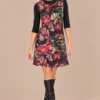 02kalisson-multicolour-floral-print-dress.webp Kalisson multicolour floral print sleeveless dress with round neckline