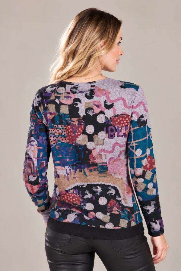02womens-multicolour-abstract-print-top.webp Women's multicolour abstract print long-sleeve top with round neckline