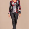 02kalisson-graphic-print-v-neck-top.webp Kalisson graphic print V-neck long-sleeve top in black, red, white and grey