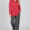02-kalisson-ka-7899-pink-lace-tunic-full-body Kalisson pink lace tunic front upper body view