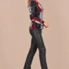 03kalisson-graphic-print-v-neck-top.webp Kalisson graphic print V-neck long-sleeve top in black, red, white and grey