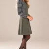 03womens-khaki-faux-suede-panel-dress.webp Women's khaki faux suede long-sleeve dress with grey and black abstract print panels