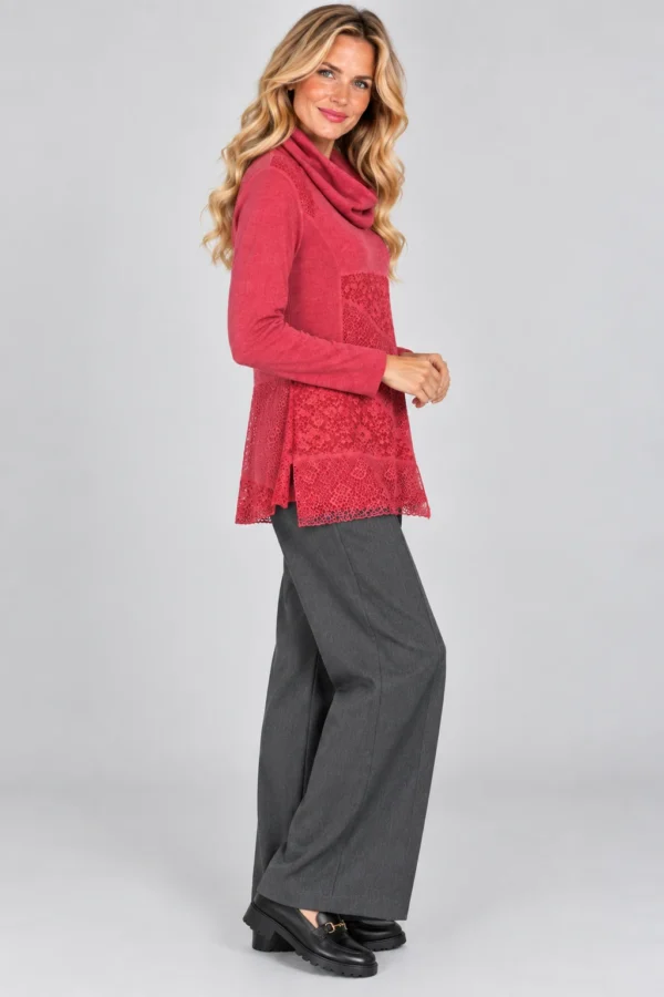 03-kalisson-ka-7899-pink-lace-tunic-side Kalisson pink lace tunic front upper body view