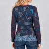 04-kalisson-ka-04123-navy-abstract-print-top-back Kalisson navy abstract print top front upper body view