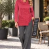 05-kalisson-ka-7899-pink-lace-tunic-lifestyle Kalisson pink lace tunic front upper body view