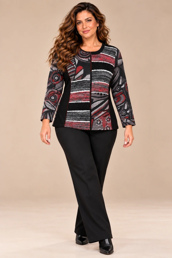 BAG_20I521_02_front_full_body Bagoraz Abstract Print Long Sleeve Top