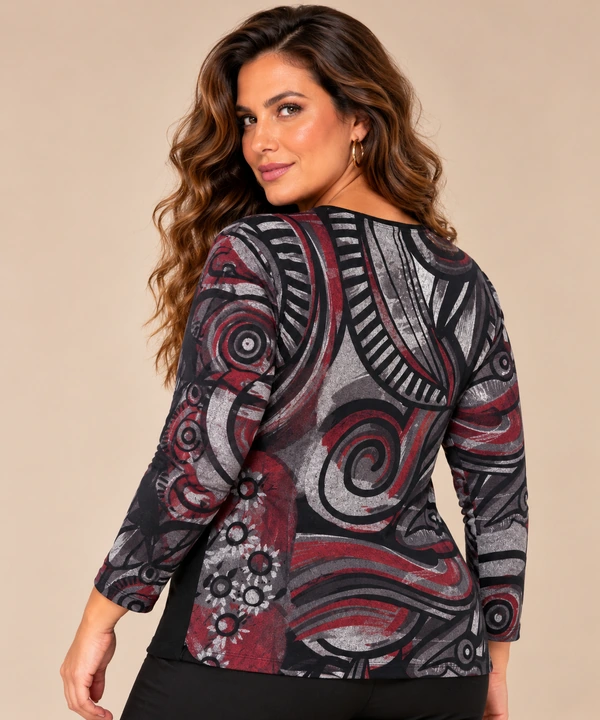BAG_20I521_04_back_upper_body Bagoraz Abstract Print Long Sleeve Top