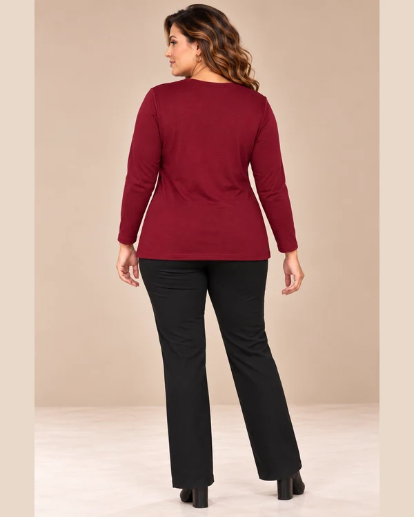 BAG_D200117_bagoraz_burgundy_abstract_print_top_04_back_full_body Bagoraz Burgundy Abstract Print Long Sleeve Top