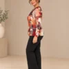 BAG_D20082_03_side Bagoraz Geometric Print Long Sleeve Top