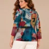 bagoraz-bag32122-abstract-print-top-back BAGORAZ Abstract Print Long Sleeve Top