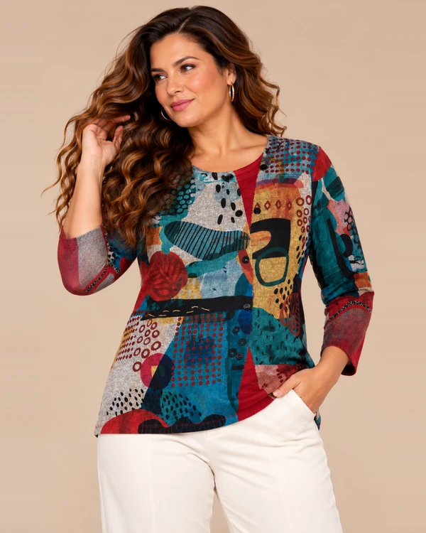 bagoraz-bag32122-abstract-print-top-front-detail BAGORAZ Abstract Print Long Sleeve Top