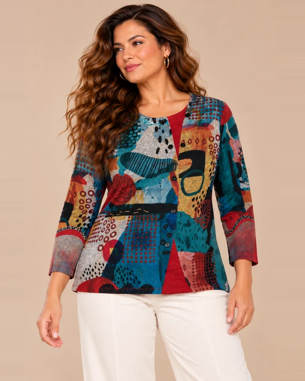 bagoraz-bag32122-abstract-print-top-front-full BAGORAZ Abstract Print Long Sleeve Top