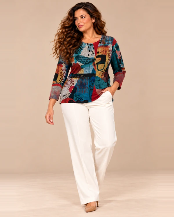 bagoraz-bag32122-abstract-print-top-side BAGORAZ Abstract Print Long Sleeve Top