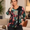 bagoraz-d200061-floral-print-top-01_front_upper_body Bagoraz Floral Print Long Sleeve Top