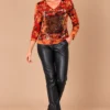 ka-20i008-red-floral-v-neck-top-back-view KALISSON red floral V-neck top, lifestyle view