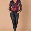 ka-20i044-womens-multicolour-printed-top-3 Kalisson multicolour printed women’s top front upper-body view