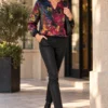 ka-20i044-womens-multicolour-printed-top-4 Kalisson multicolour printed women’s top front upper-body view